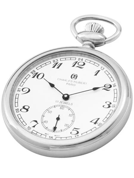 Charles Hubert Paris Charles-Hubert American Style Mechanical Pocket Watch #3756WA 51 mm kol saati