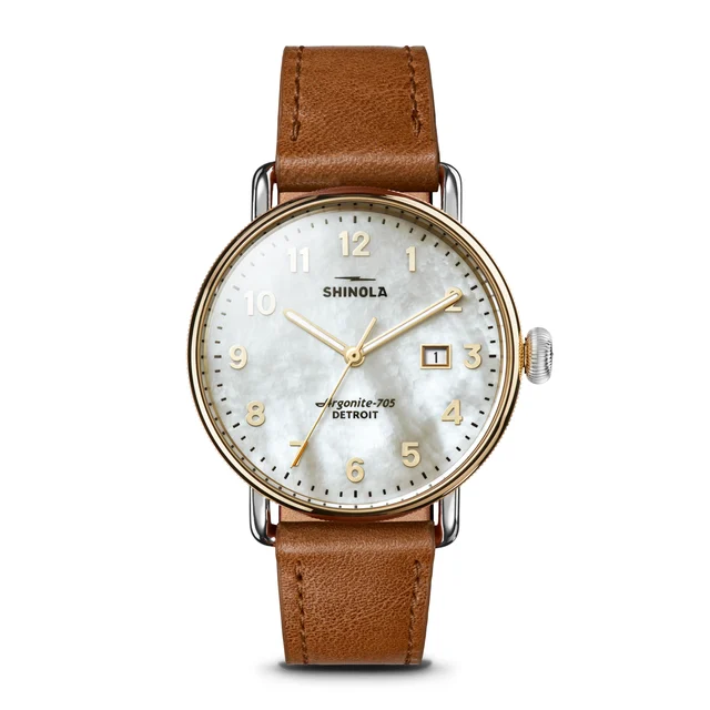 Shinola Canfield S0120315244-1-WhtMOP-38-USA kol saati