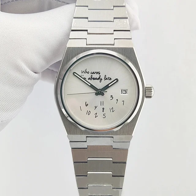 Tandorio Special Dial PRX Watch TMI nh35 Who cares i'm already late Sapphire 40MM 5Bar Dre