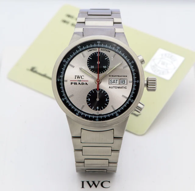 Iwc For Prada IWC FOR PRADA REF. 3708 CHRONOGRAPH STEEL LIMITED kol saati