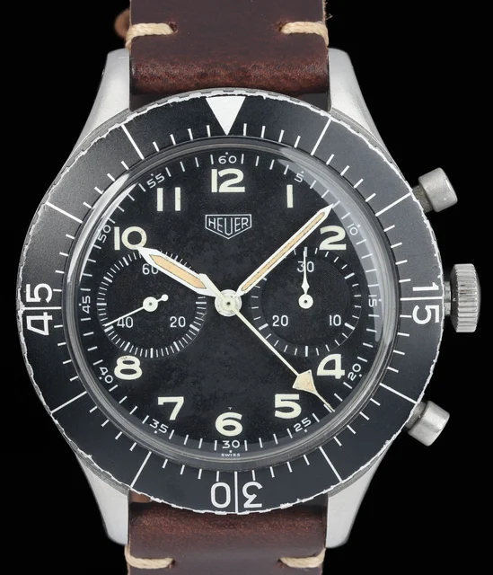 Tag Heuer Bundeswehr HEUER-BUND-1550SG-43MM-1970s kol saati