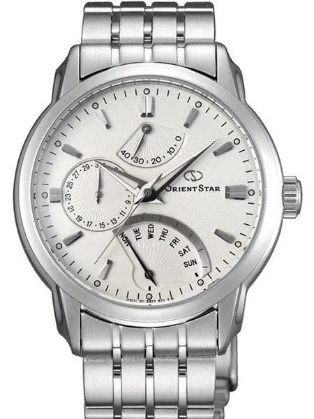Orient Star Retrograde Day Watch with Date, Power Reserve, Sapphire Crystal #DE00002W kol