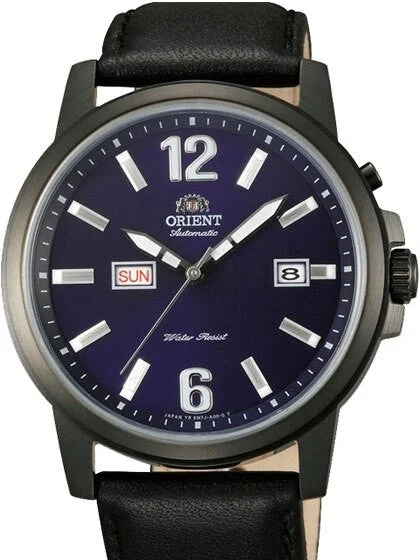 Orient Scratch and Dent - 42mm PVD Starfish Day and Date Automatic Watch with Blue Dial #EM7J002D SND359 42 mm kol saati