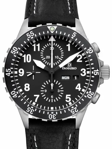 Damasko Swiss Valjoux 7750 Chronograph with 60 Minute Dive Bezel #DC66 DC66-60 44 mm kol saati