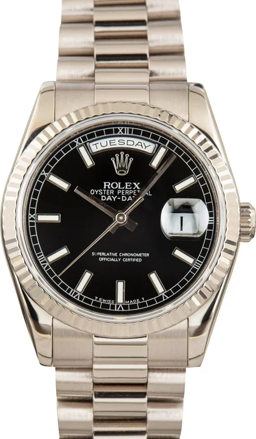 Rolex President 118239 Black Dial 118239BKSP kol saati