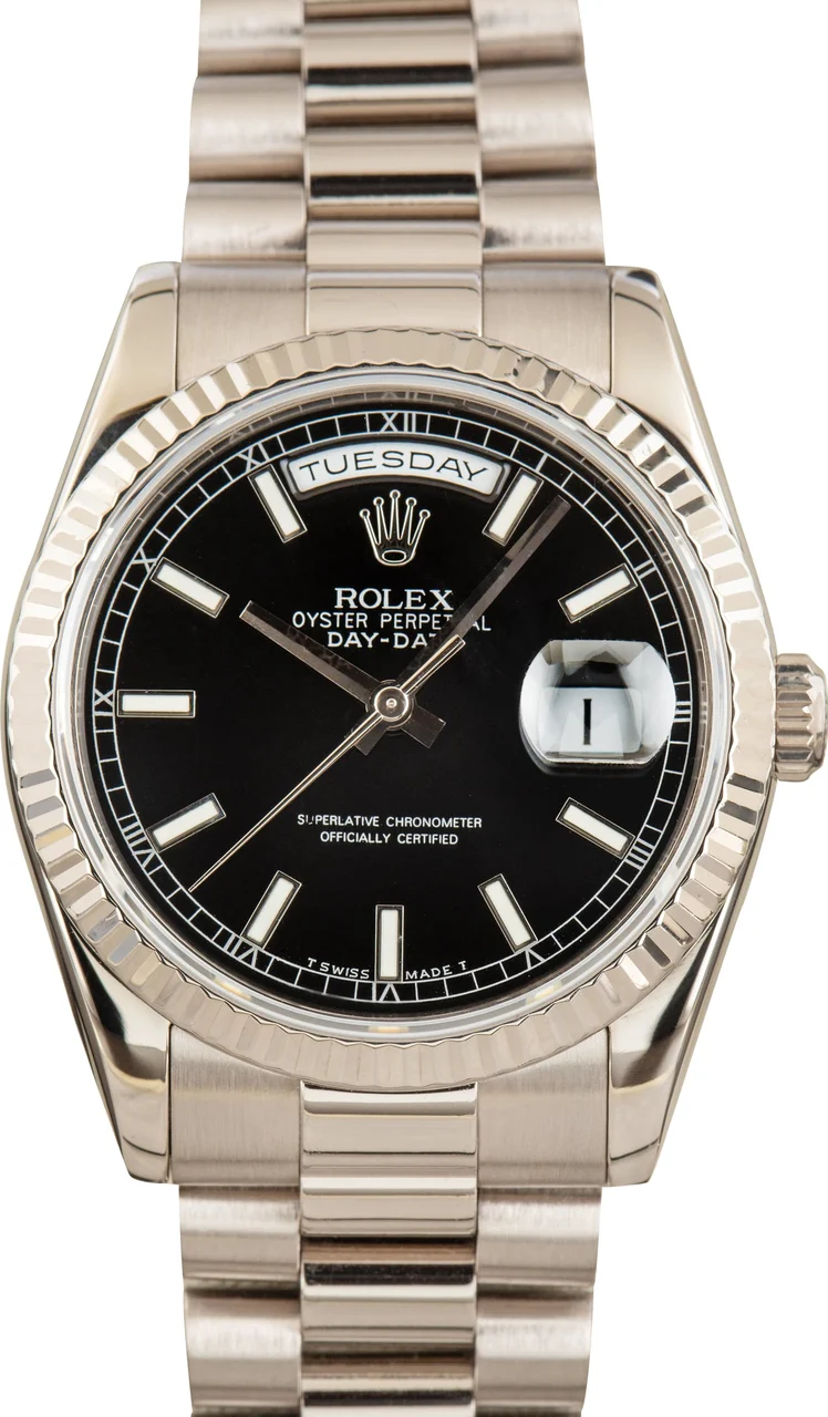 Rolex President 118239 Black Dial 118239BKSP kol saati