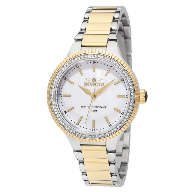Invicta Angel Celertis Watch w/ Mother of Pearl Dial - 38mm. Gold. Steel (49755) kol saati