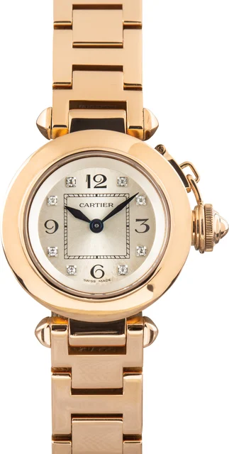 Cartier Pasha WJ124016 18k Rose Gold kol saati