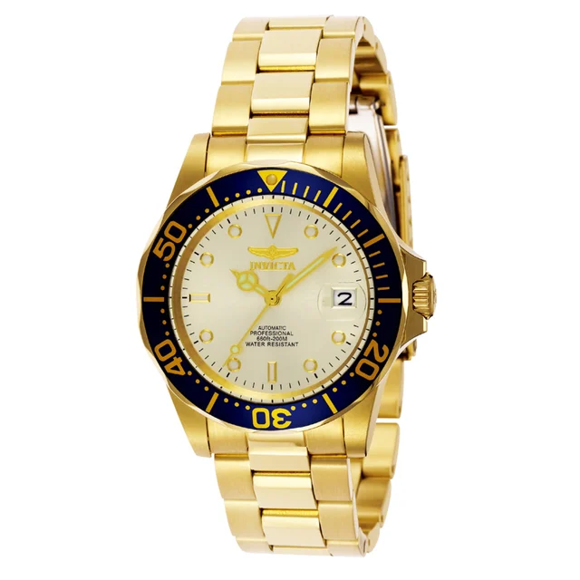 Invicta Pro Diver Calyra Automatic Watch - 40mm. Gold (9743) kol saati
