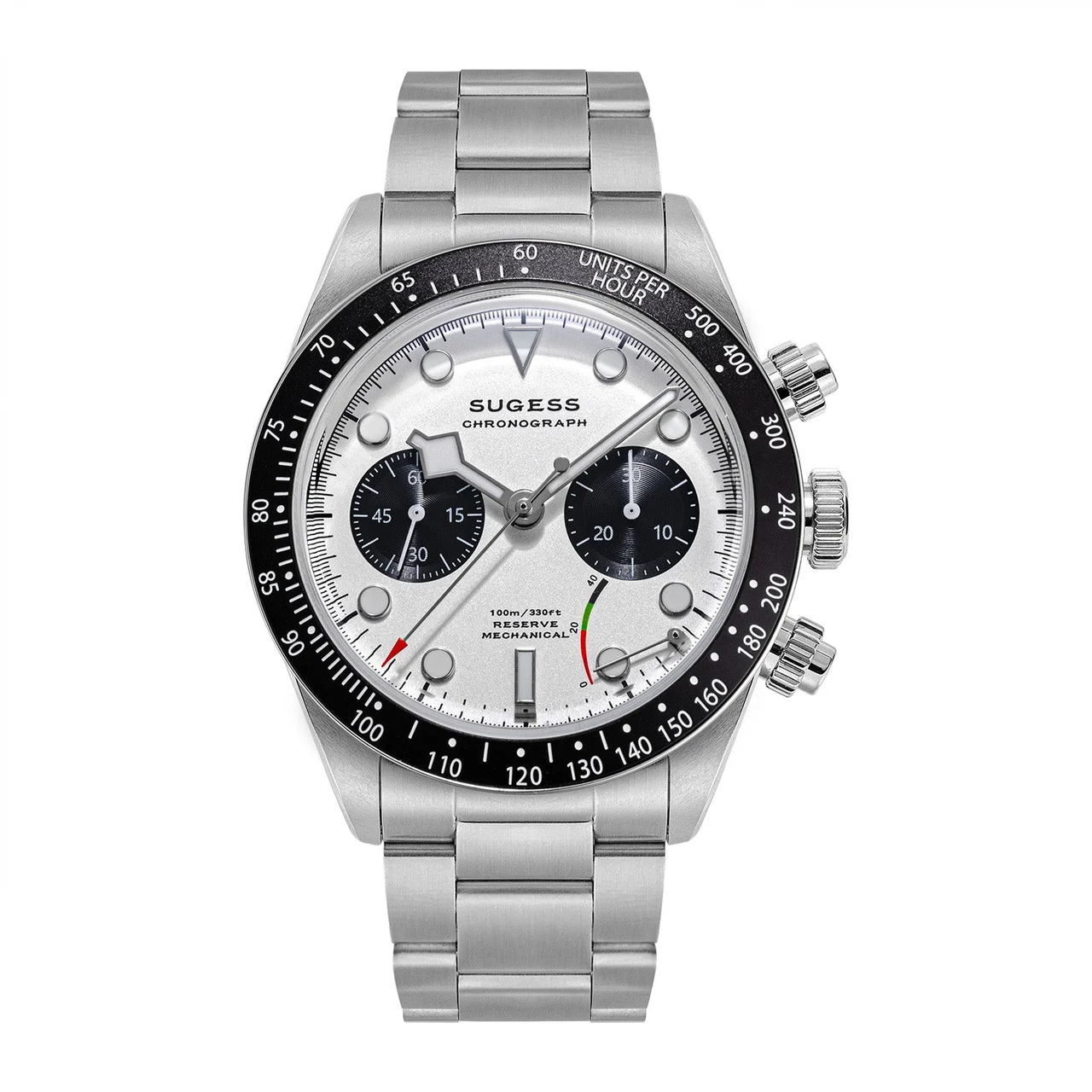 Sugess Chrono Heritage S457 Chronograph Power Reserve White Panda Dial chrono-heritage-s457-chronograph-power-reserve-white-panda-dial 49 mm kol saati