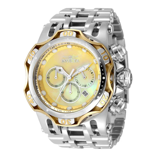Invicta Fusion Nacrevau Watch w/ Mother of Pearl Dial - 54mm. Steel (49171) kol saati