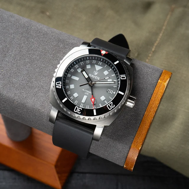Raven Custom - 42mm GMT - Smoke kol saati