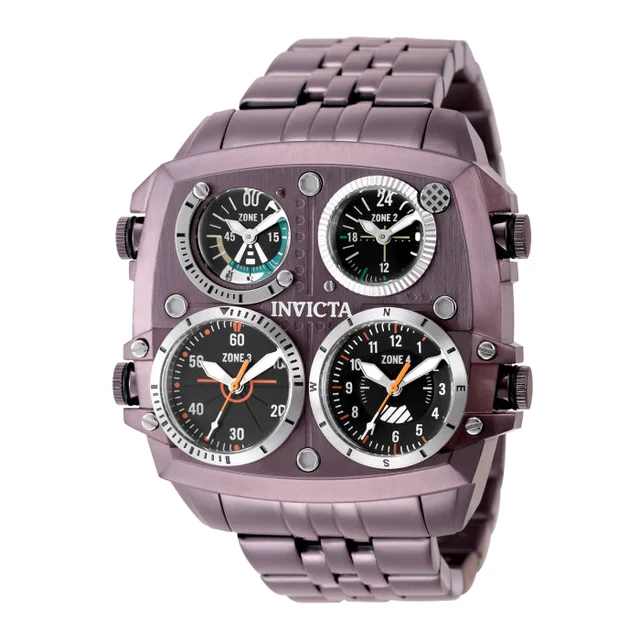 Invicta Aviator Zulu Time Watch - 50mm. Light Brown (50660) kol saati