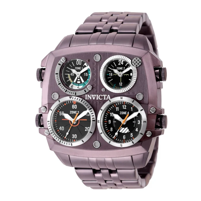 Invicta Aviator Zulu Time Watch - 50mm. Light Brown (50660) 50 mm kol saati