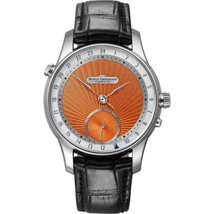 Moritz Grossmann GMT Guilloché Orange MG-003890 kol saati