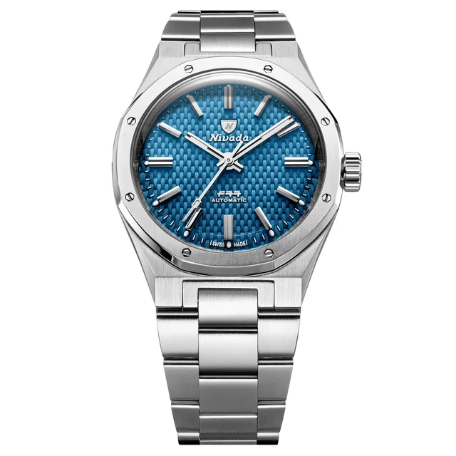 Nivada Grenchen Blue MK2 38mm No Date 68045A77 kol saati