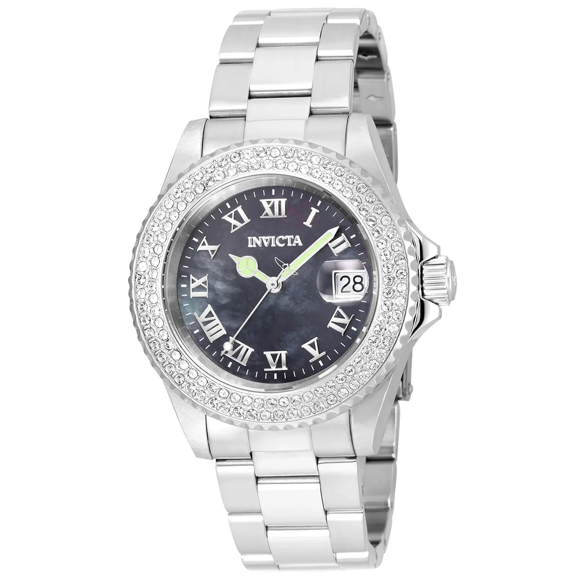 Invicta Angel Swiss Ronda 515 Caliber Watch w/ Mother of Pearl Dial - 40mm, Steel (21711) 40 mm kol saati