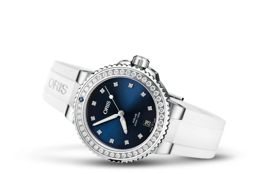 Oris Aquis Date Diamonds 01 733 7731 4995-07 4 18 63FC 36.5 mm kol saati