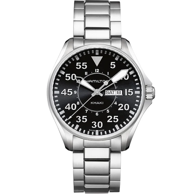 Hamilton Khaki Aviation Pilot Day Date Quartz H64611135 kol saati