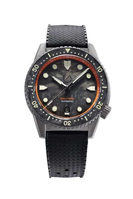 Zelos Mako 300m Diver 'Cerakote Carbon' kol saati