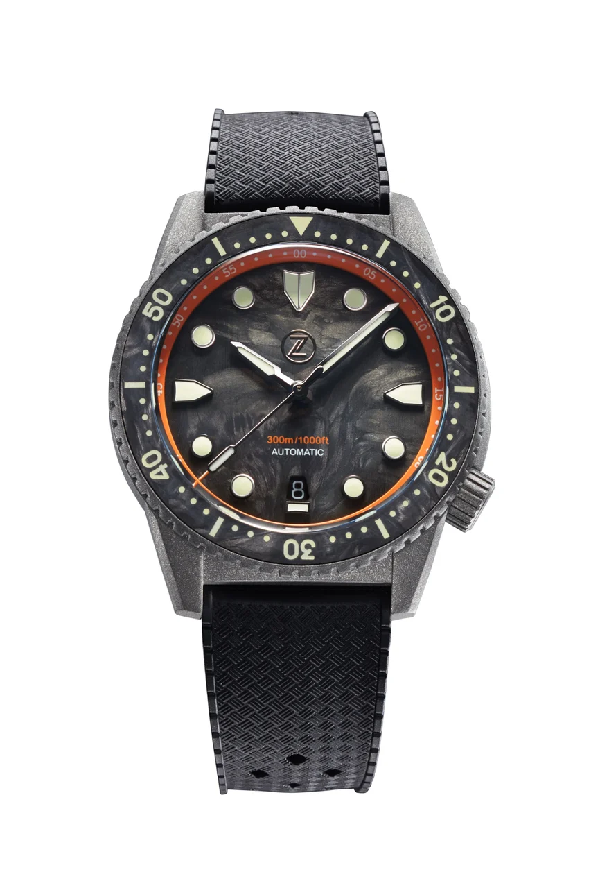 Zelos Mako 300m Diver 'Cerakote Carbon' 40 mm kol saati