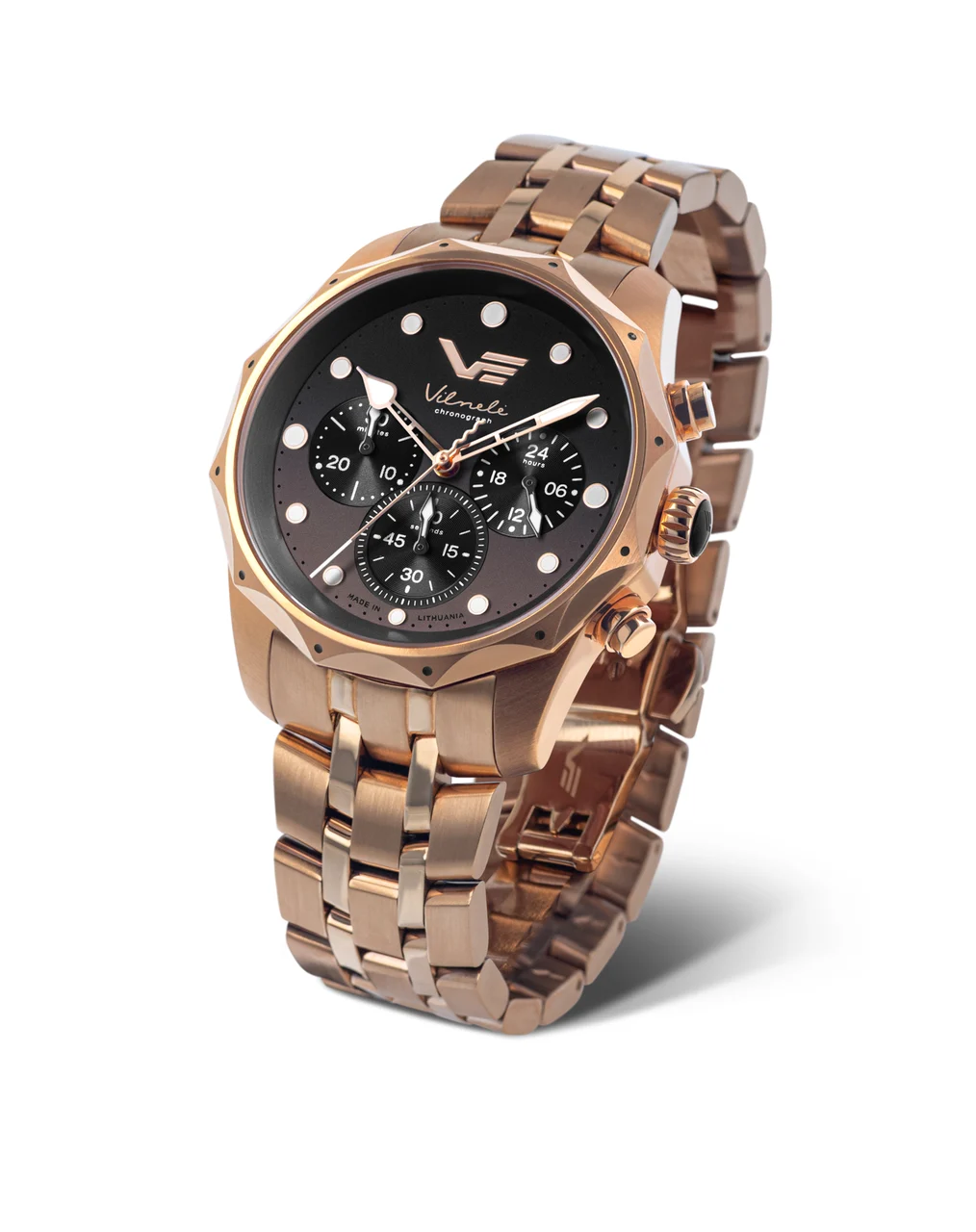 Vostok Europe Vilnelé JS20-125B751 Set with the Rose Gold PVD Stainless St 39 mm kol saati