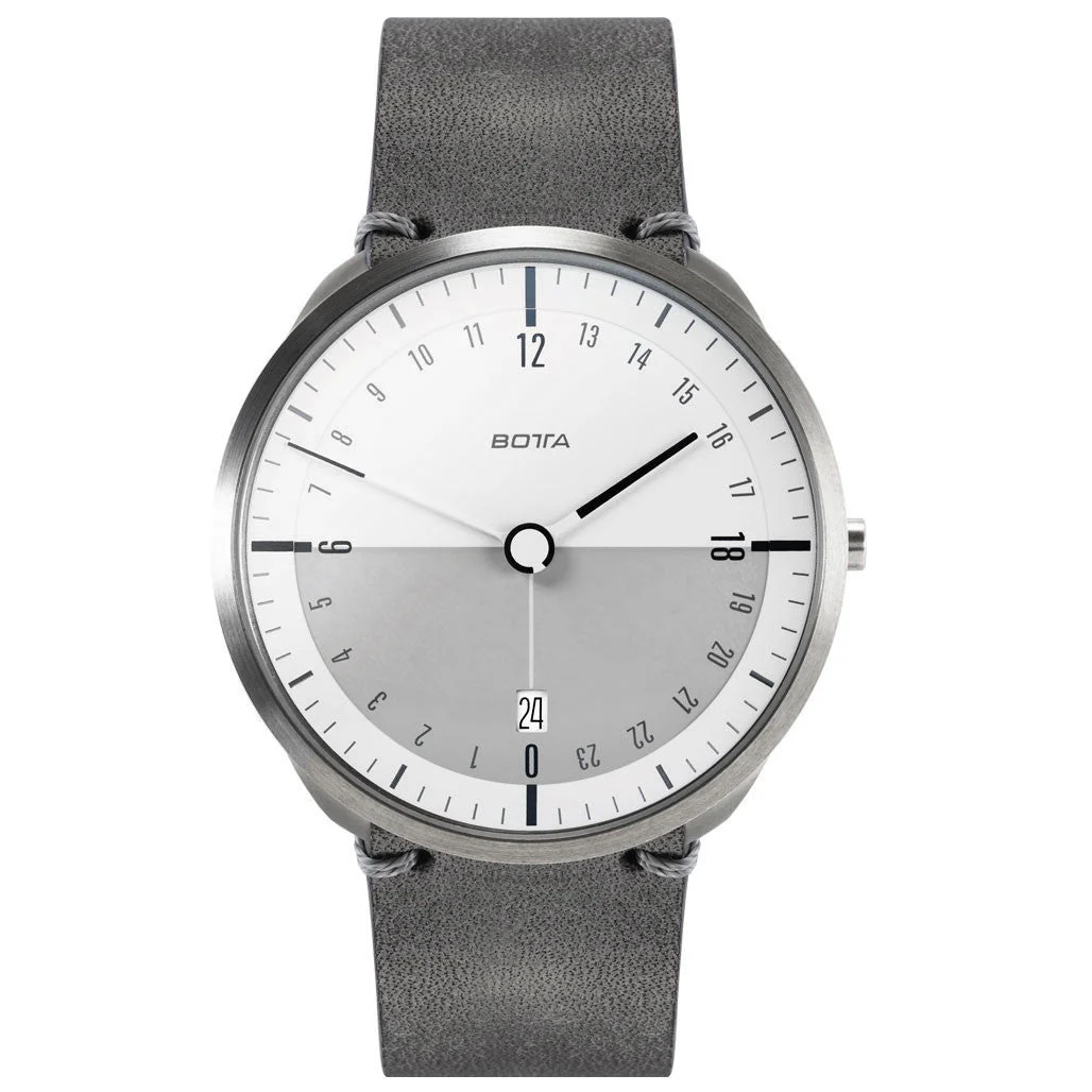 Botta TRES 24 Three Hand 24-Hour Swiss Quartz Watch with a 40mm Titanium Case #481910 40 mm kol saati