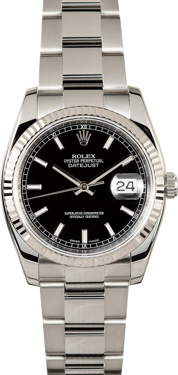 Rolex Datejust 116234 Steel Oyster Bracelet 116234BKRO 36 mm kol saati