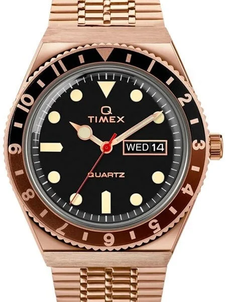 Timex Reissue of 1970's 38mm Rose Goldtone Bracelet Watch #TW2U61500ZV 38 mm kol saati