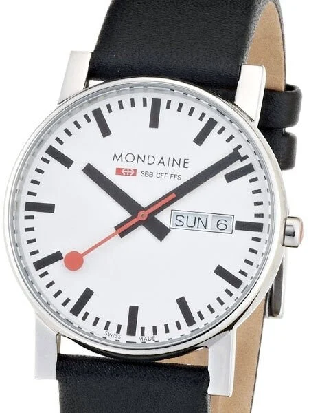 Mondaine Railways EVO Quartz Dress Watch with Day and Date #A667-30344-11SBB 38 mm kol saati