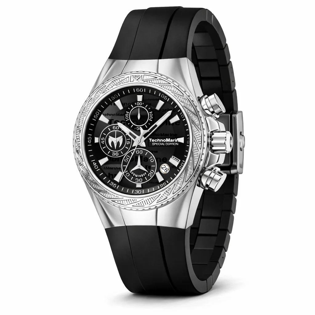 Technomarine Cruise Glitz Watch - 45mm. Black (TM-125015) 45 mm kol saati