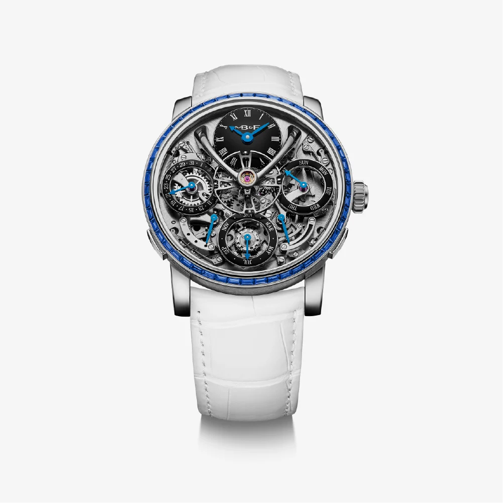 Mb&f Legacy Machine Perpetual Chromatic Blue Sapphire 44 mm kol saati