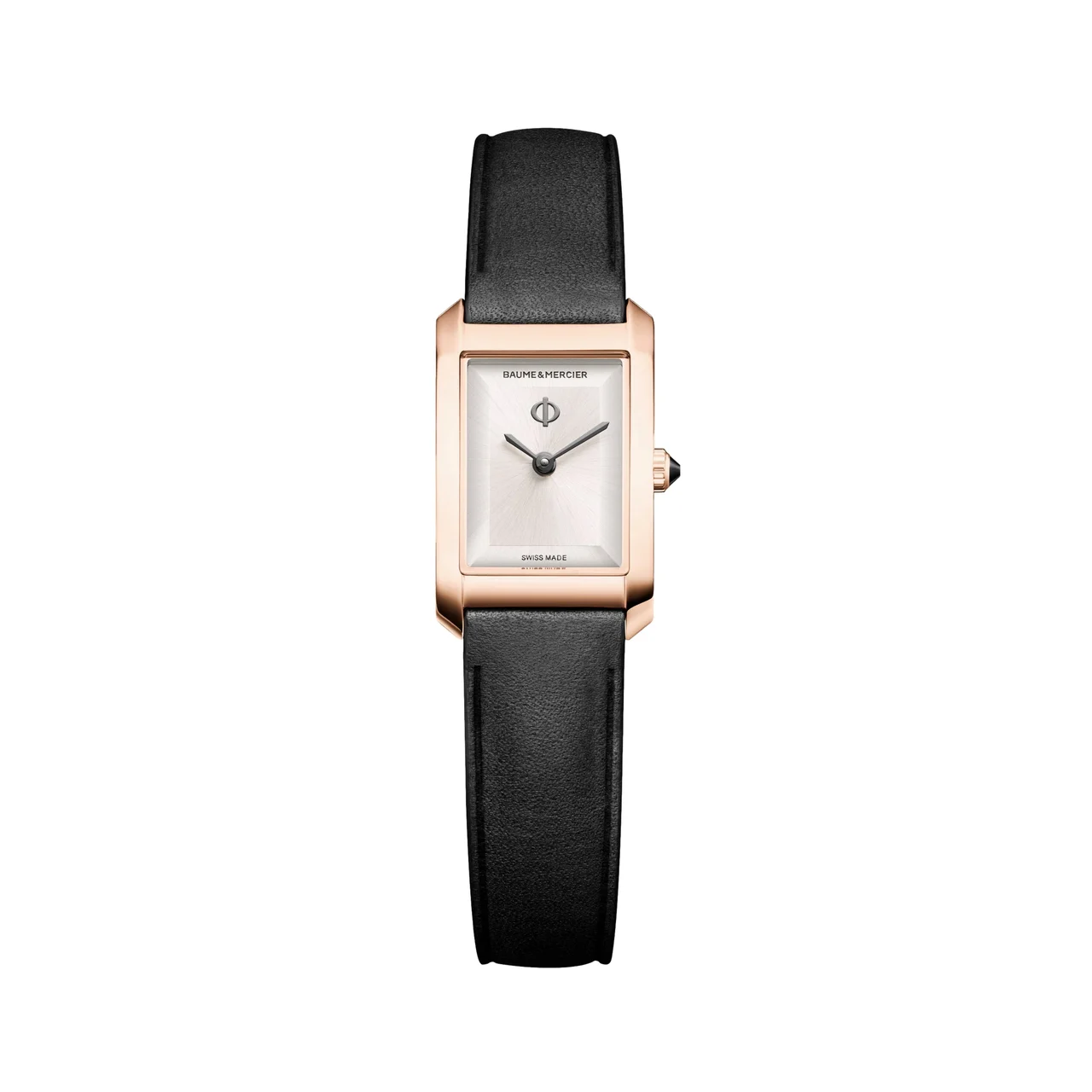 Baume Et Mercier Hampton 10861 Quartz Gold-Tone PVD 28mm - Silver on Leather Strap M0A10861 28 mm kol saati