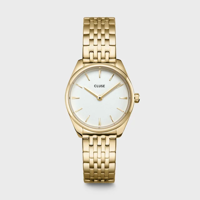CLUSE Féroce Mini Watch Steel White, Gold Colour CW11705 kol saati