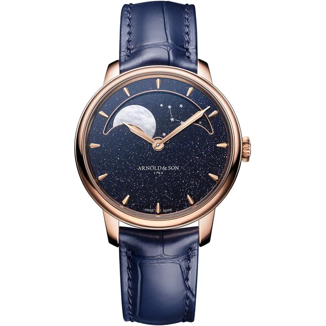 Arnold & Son Perpetual Moon 38 Gold Aventurine Dial 1GLBR.A01A.C282A kol saati