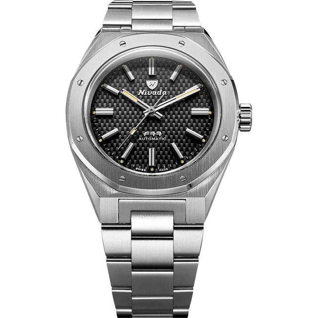 Nivada Grenchen Black No Date 68041A77A kol saati