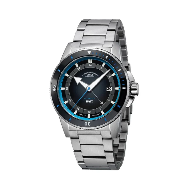 Muhle Glashutte Sportivo Travel GMT 42.5mm - Black on Bracelet M1-52-13-MB kol saati