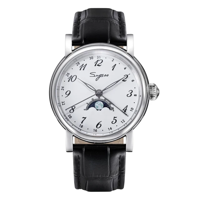 Sugess MoonPhase Master S395-2 Moon Phase Automatic Enamel Dial Sta kol saati