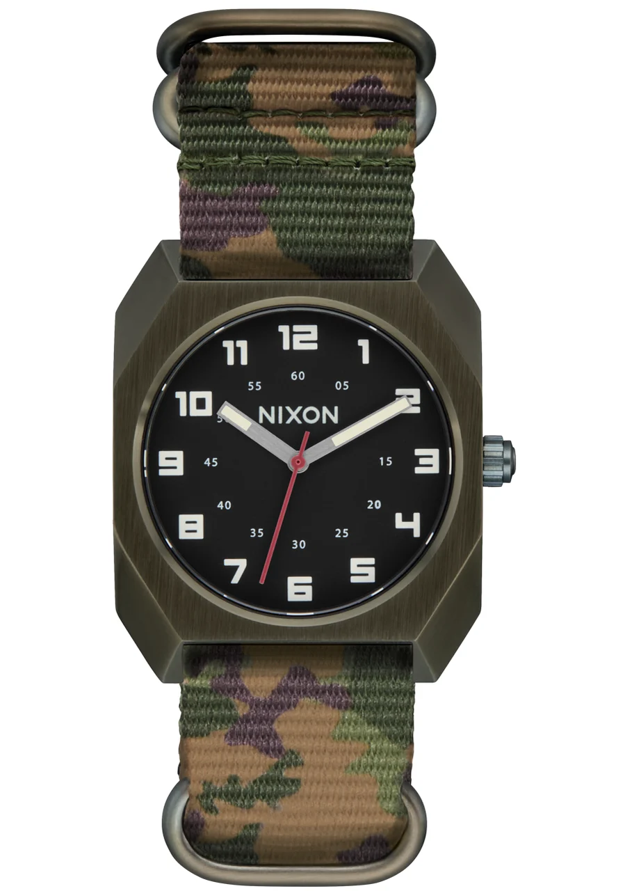 Nixon US Scout - Dark Olive / Camo A1409-5118-00 35 mm kol saati
