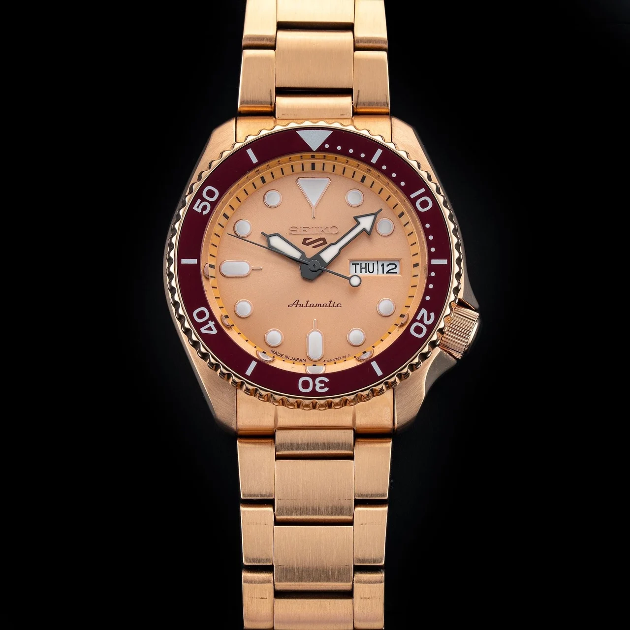 Seiko 5 Sports Anniversary Customize Rose 210009N32017 42 mm kol saati