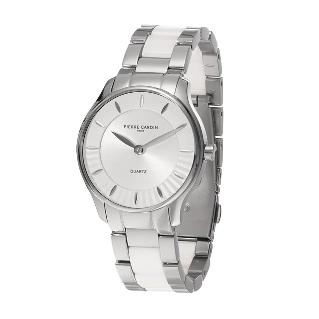 Élitaire Céramique Stainless Steel Silver with Stainless Steel Silver Strap with White Cer