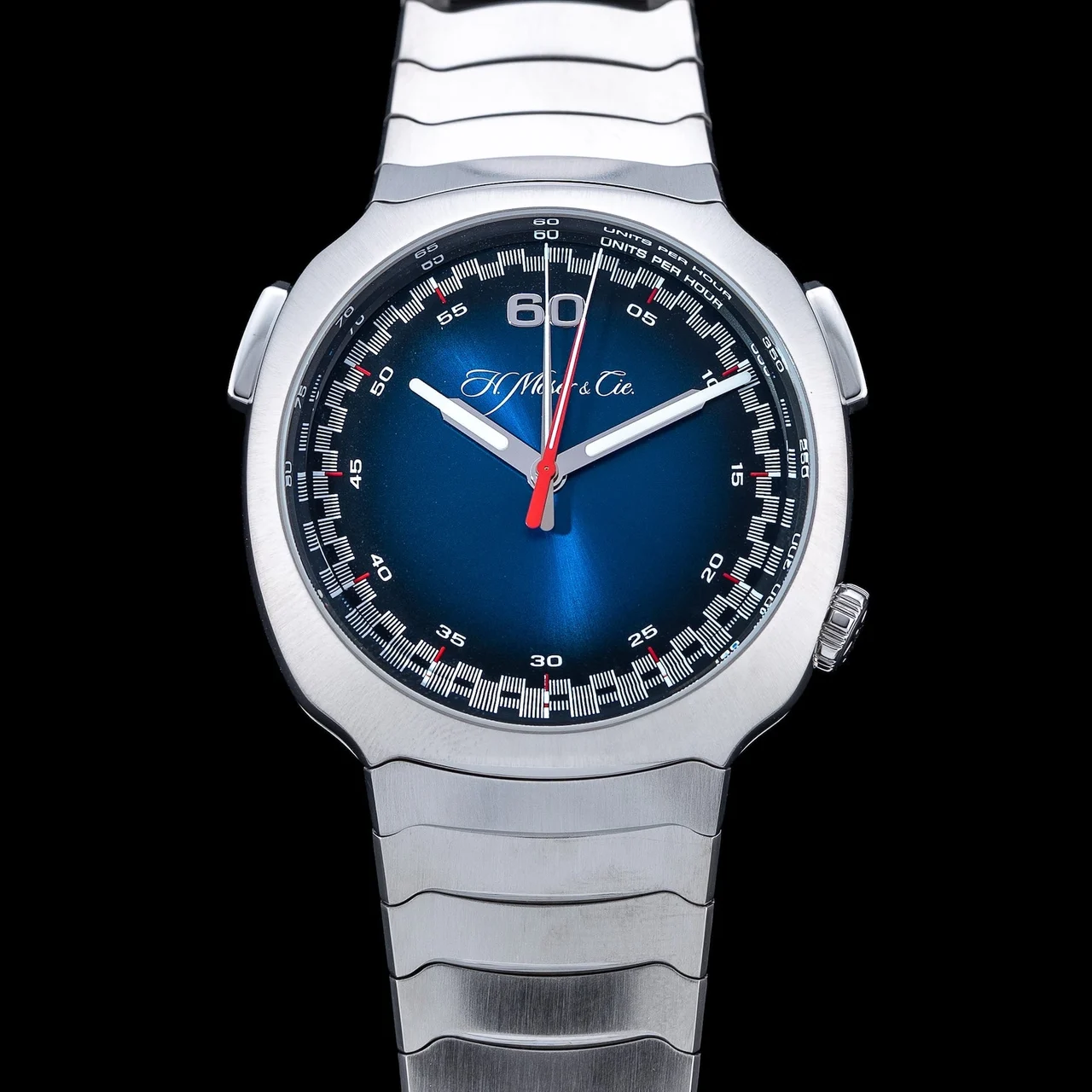 H. Moser & Cie. - Moser & Cie. 6902-1201 Streamliner Flyback Chronograph Blue 210009N43345 kol saati