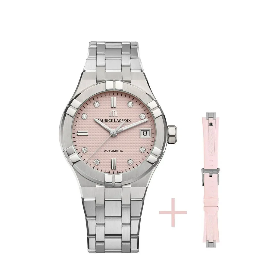 Maurice Lacroix Aikon Automatic Limited Summer Edition 35mm Pink AI6006-SS00F-550-E 35 mm kol saati