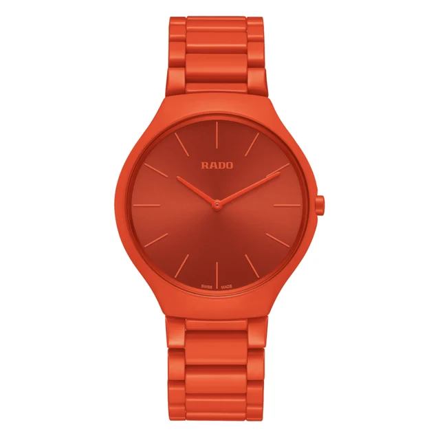 Rado True Thinline Les Couleurs™ Le Corbusier Powerful orange 4320S R27095652 kol saati