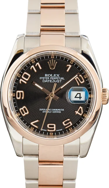 Rolex Datejust 116201 Black Concentric Dial 116201BKRO kol saati