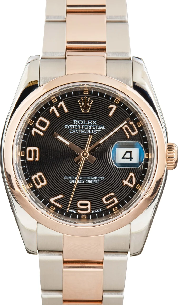 Rolex Datejust 116201 Black Concentric Dial 116201BKRO kol saati