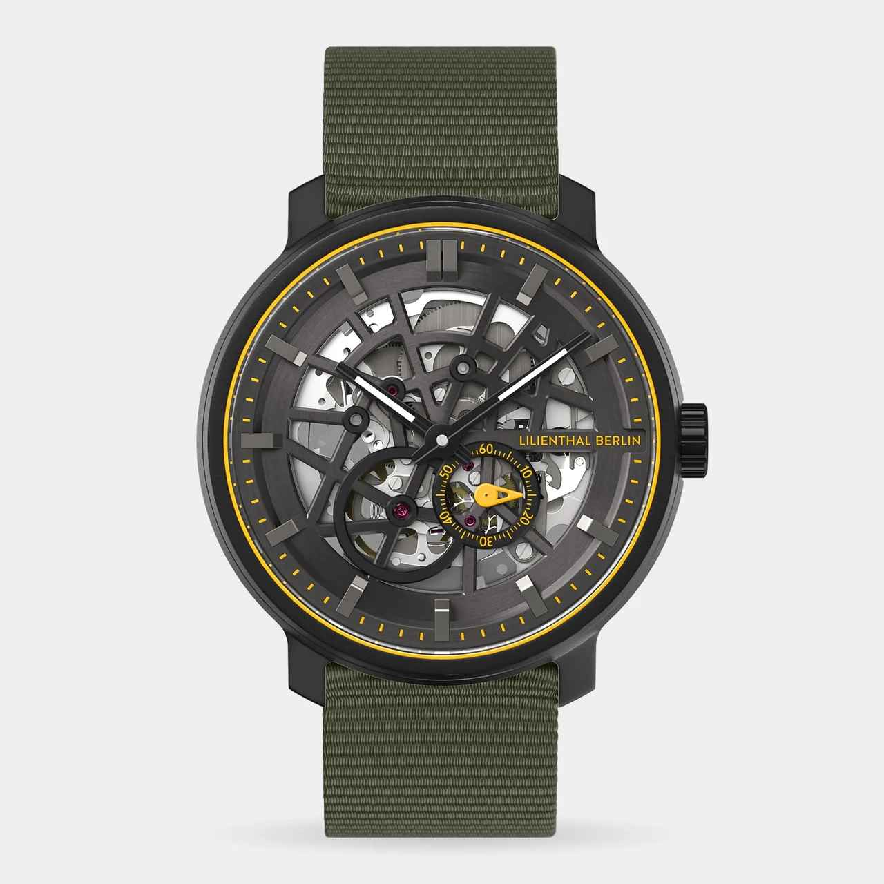 Lilienthal Berlin Neolux Skeleton N3-003-B055C 42 mm kol saati