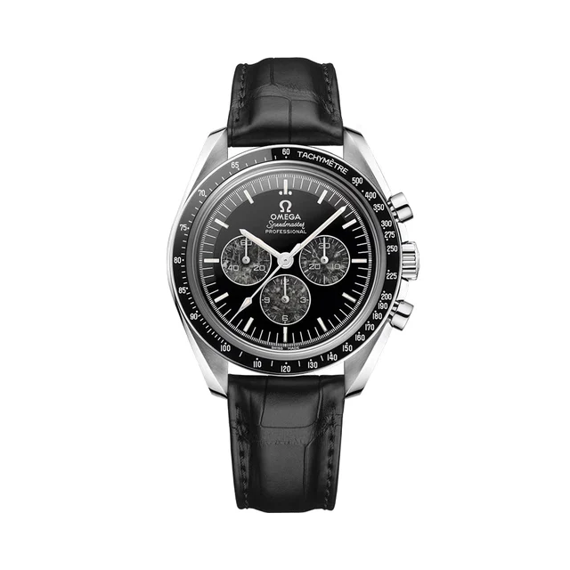 OMEGA Speedmaster Caliber 321 Platinum 42mm - Black on Leather Strap O31193423099001 kol s