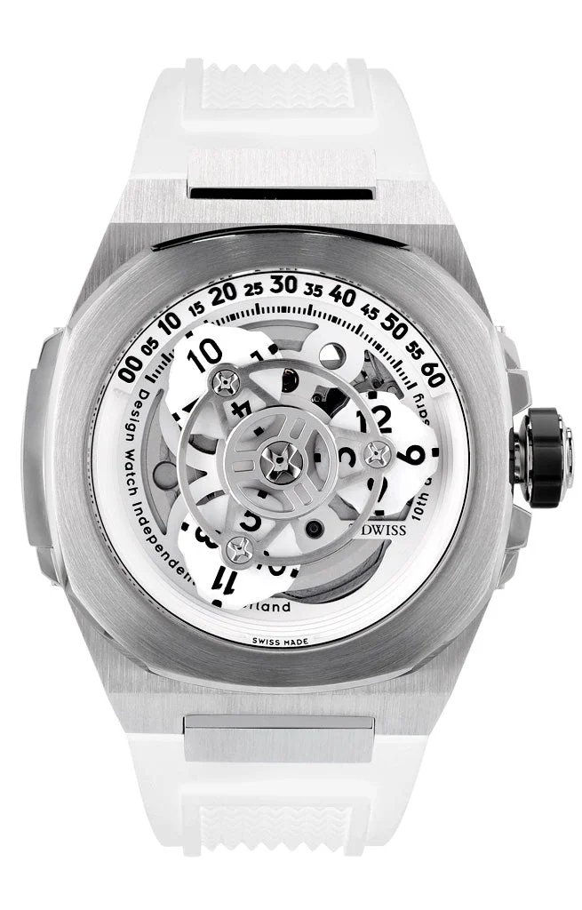 DWISS DWISS M3W M3W-white-rubber 42 mm kol saati