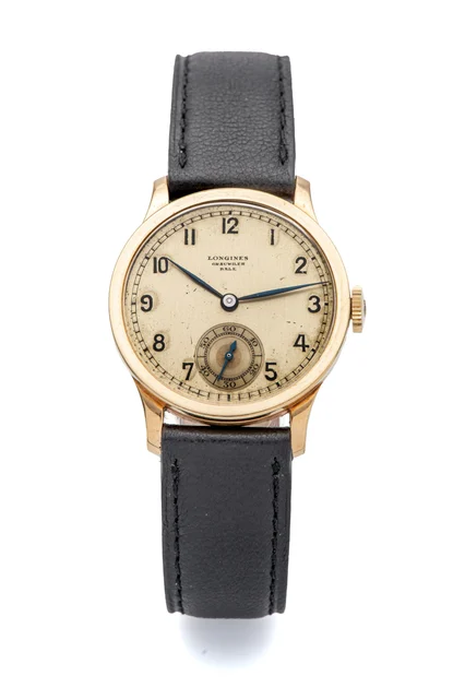 Longines for Grauwiler Ref. 3496, Art Deco, calibre 27.0; 18K yellow gold kol saati